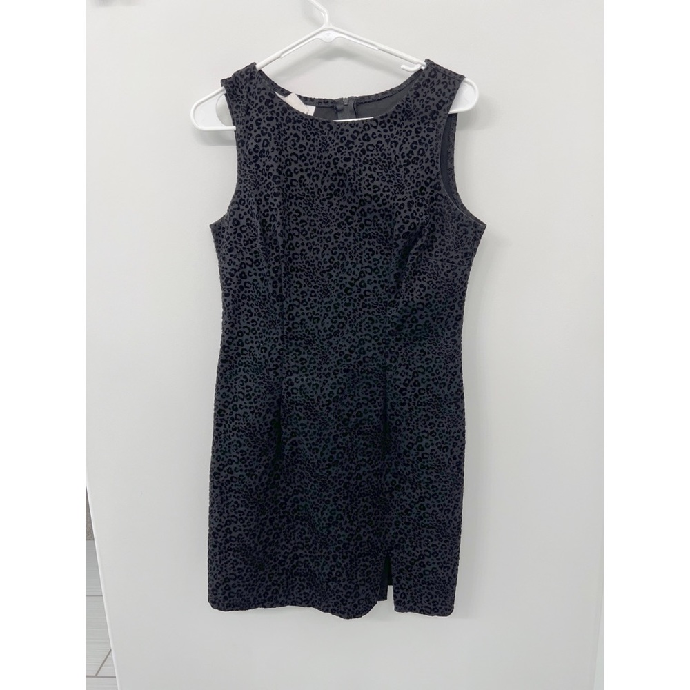 Giorgio Fiorlini Black Leopard Print Dress Size 9/10